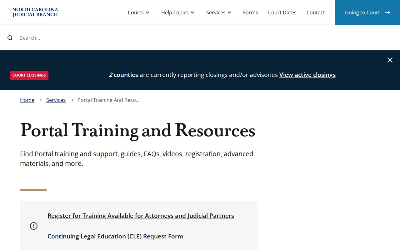 North Carolina eCourts case search resources